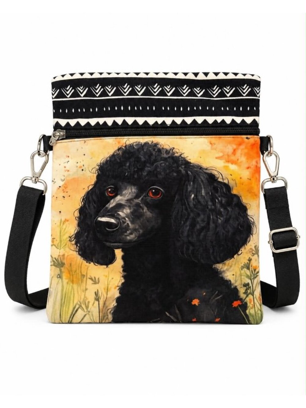 Black Poodle Crossbody Bag